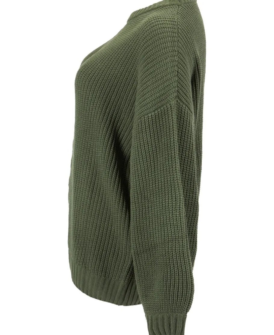 Outlet Women's Isobelle Crew Neck Cable Front Jumper Women Plus Size|Knitwear