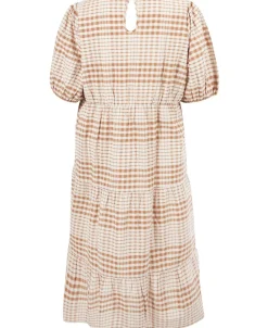 Hot Women's Isobelle Textured Check Midi Dress Women Plus Size|Dresses