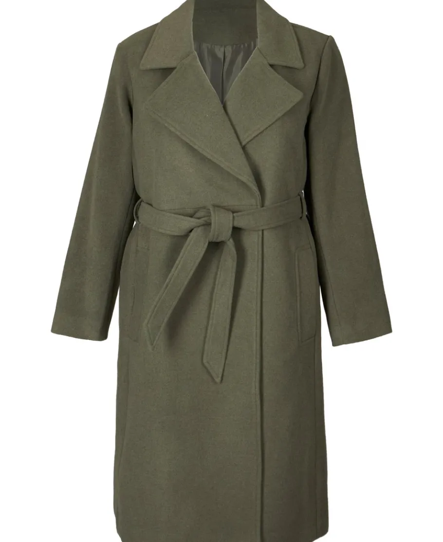Fashion Women's Isobelle Tie Waist Longline Coat Women Plus Size|Jackets & Coats