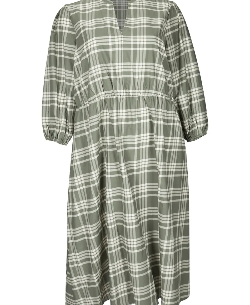 Sale Women's Isobelle V-Neck Gingham Midi Dress Women Plus Size|Dresses
