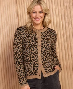 Best Women's Jacquard Crew Neck Cardigan Women Knitwear