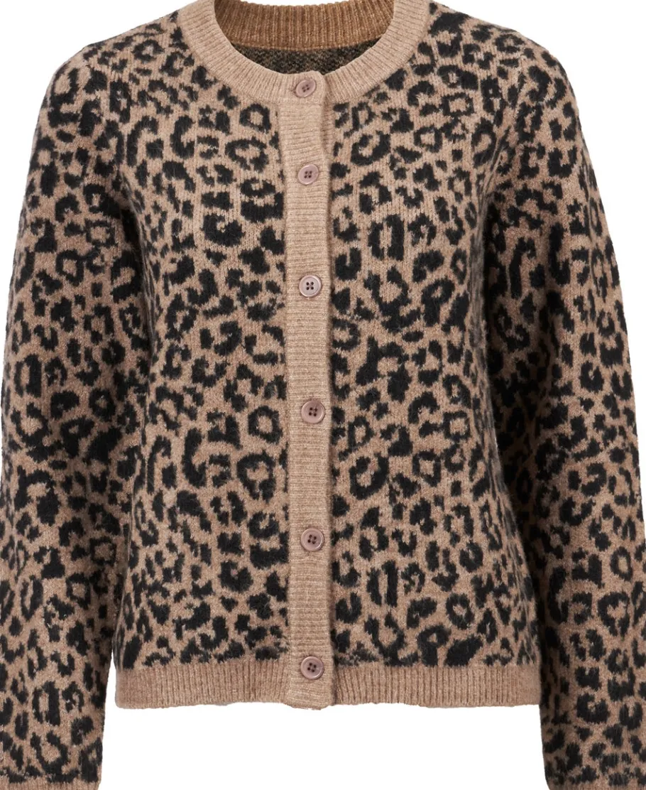 Best Women's Jacquard Crew Neck Cardigan Women Knitwear