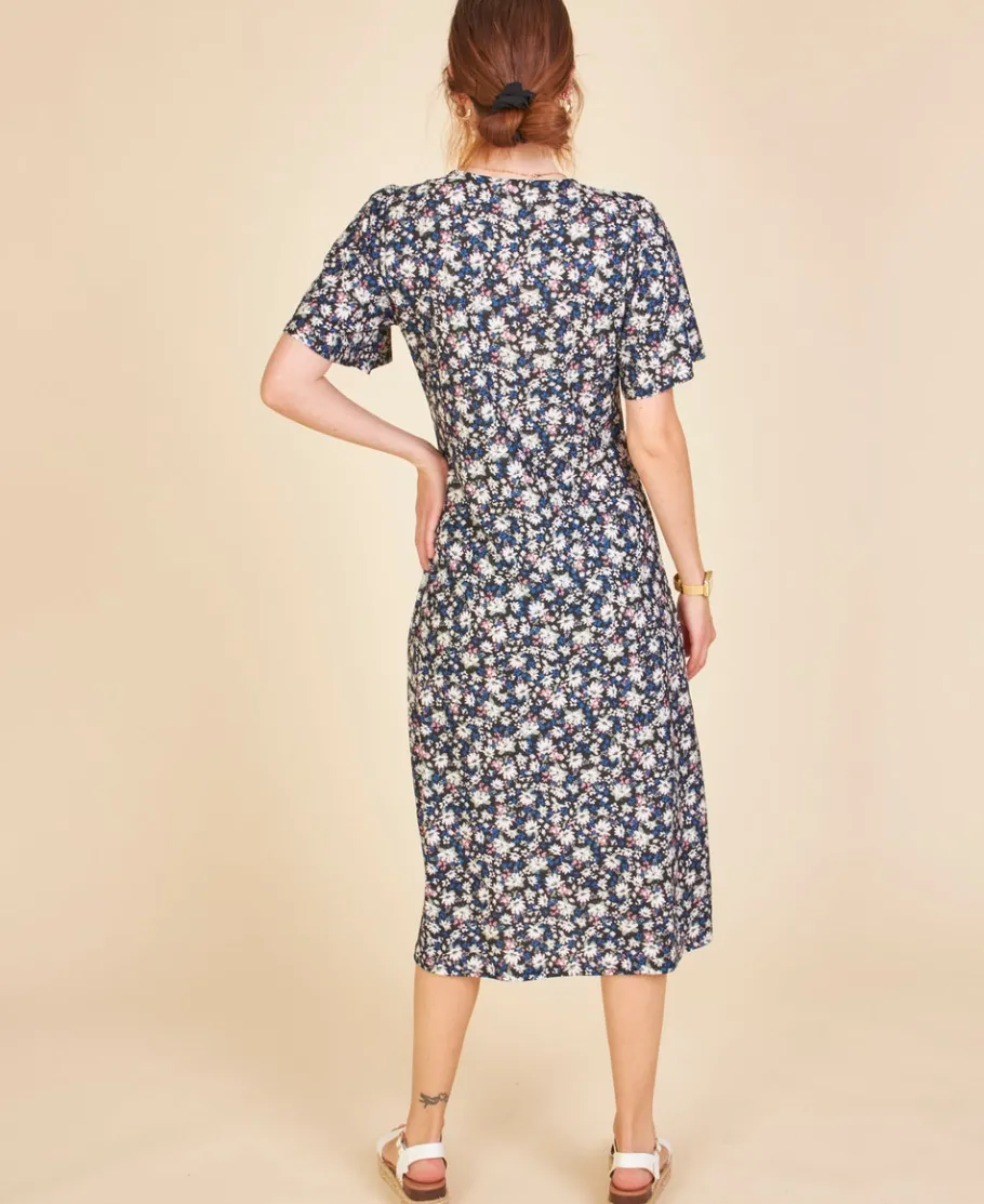 Fashion Women's Knit Jersey Midi Tea Dress Women Dresses