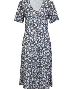 Fashion Women's Knit Jersey Midi Tea Dress Women Dresses