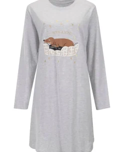 Discount Women's Long Sleeve Relaxed Fit Nightie Women Sleepwear