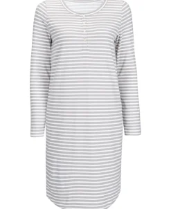 Discount Women's Long Sleeve Soft Rib Henley Nightie Women Sleepwear