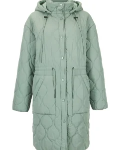 Clearance Women's Longline Quilted Puffer Jacket Women Jackets & Coats