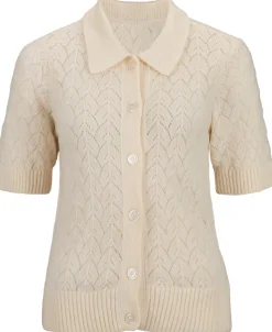 Sale Women's Pointelle Collared Cardi Women Knitwear