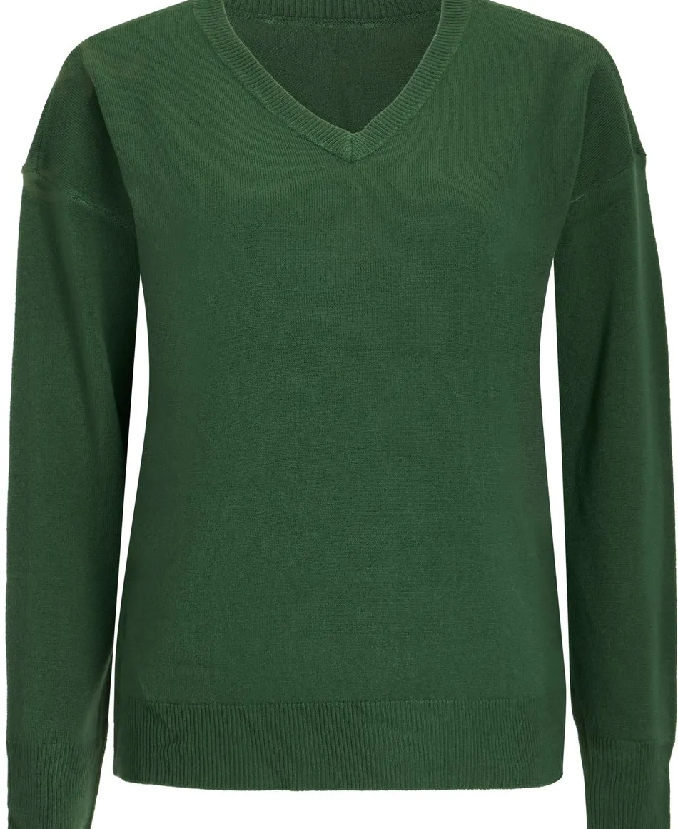 Best Women's Relaxed V Neck Super Soft Jumper Women Knitwear