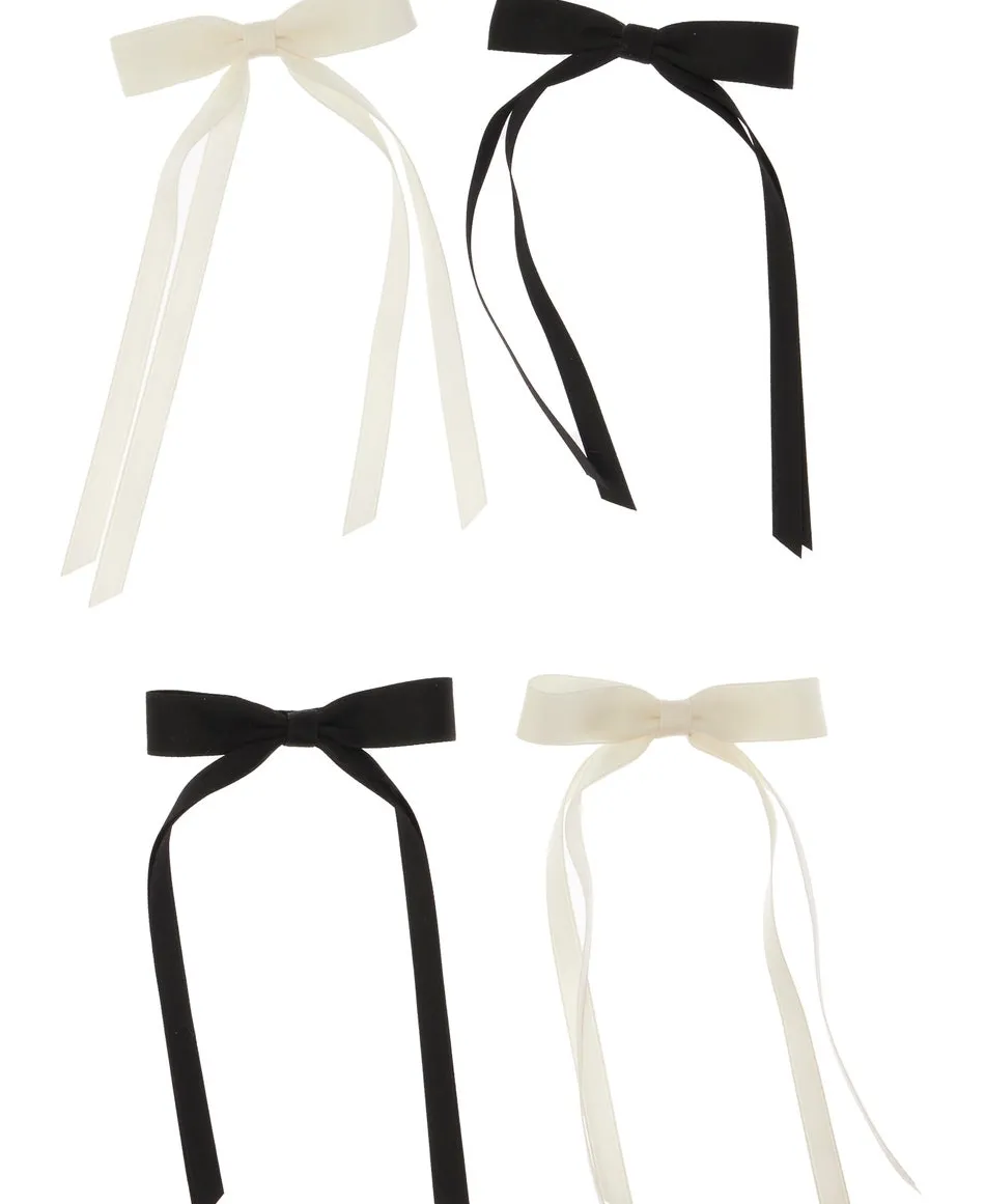 New Womens Satin Bow Clip 4pk Kids Accessories|Kids Accessories & Toys