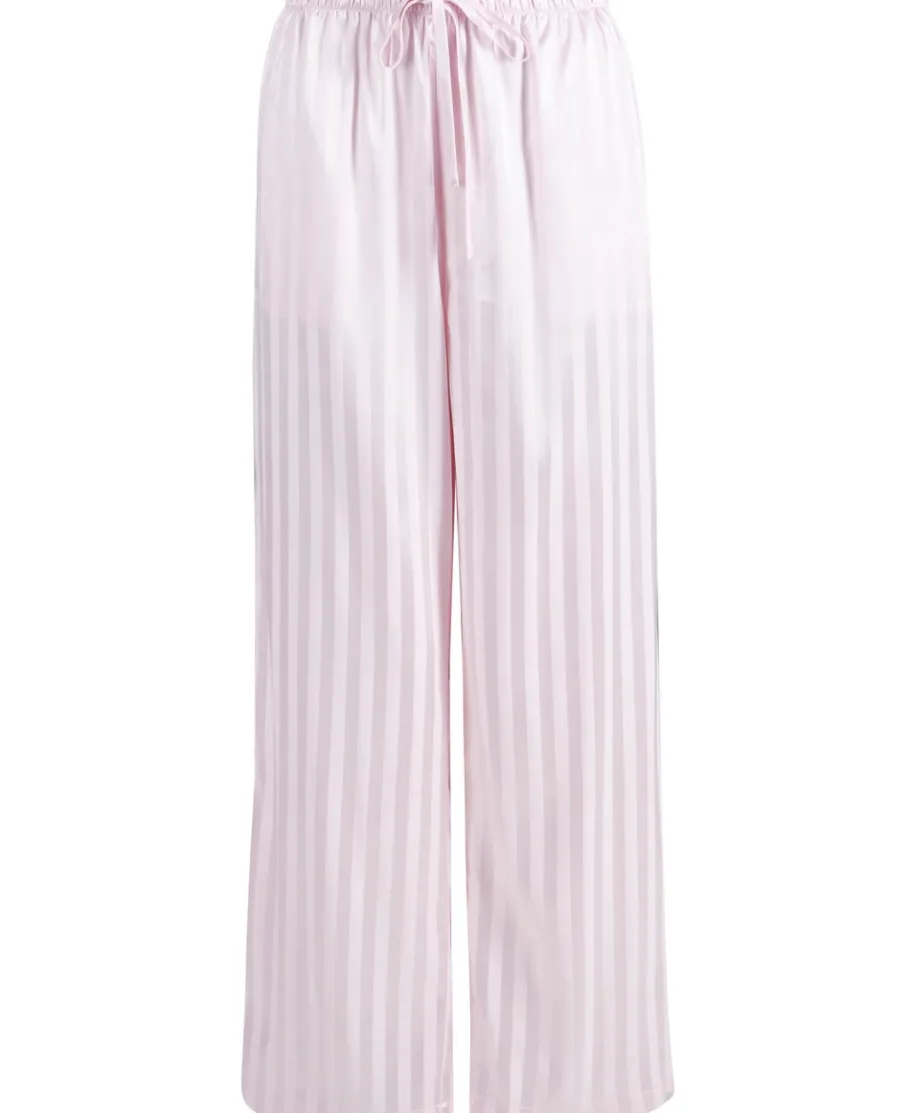 Clearance Women's Self Stripe Satin PJ Set Women Sleepwear