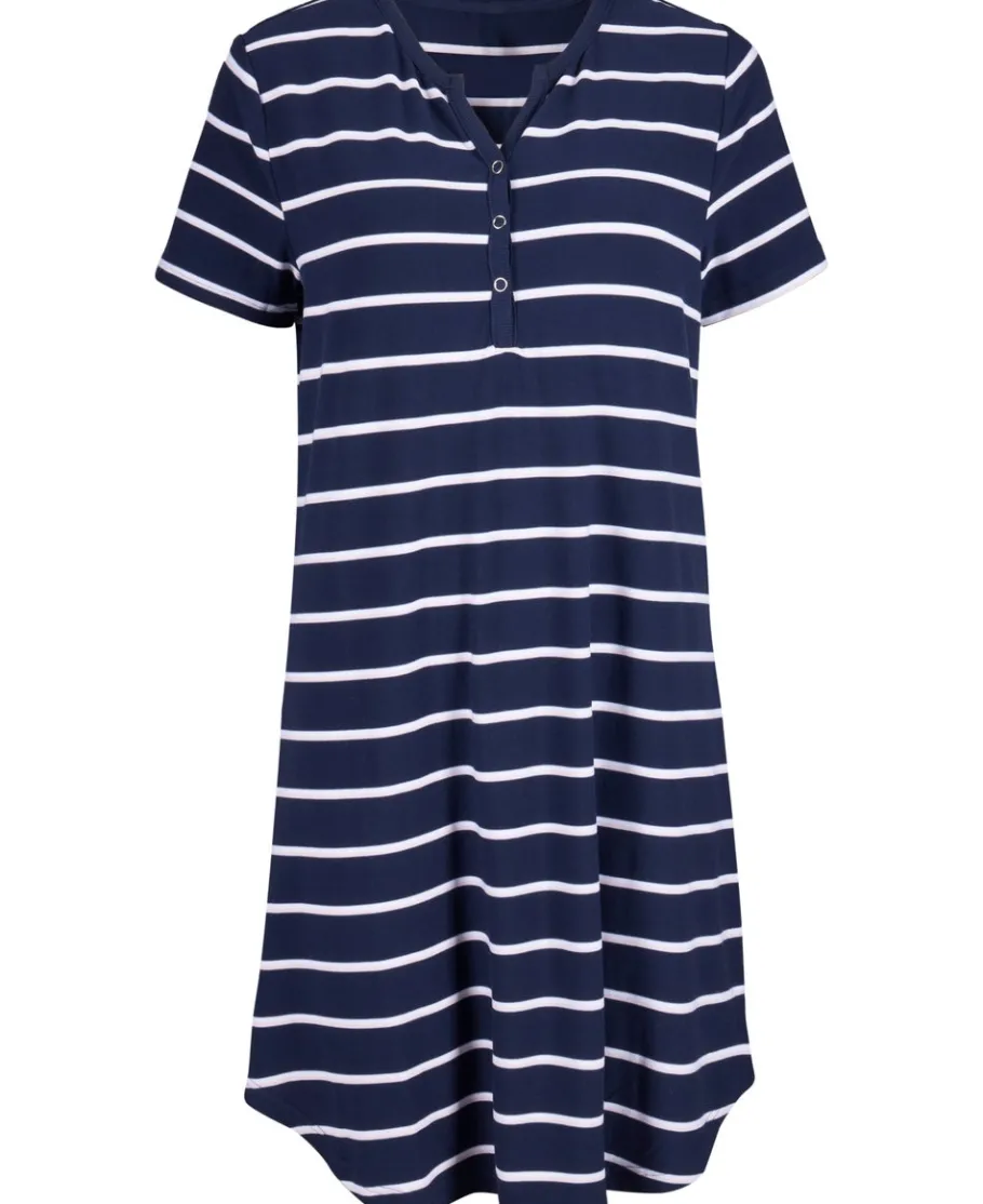 Fashion Women's Soft Knit Henley Nightie Women Sleepwear