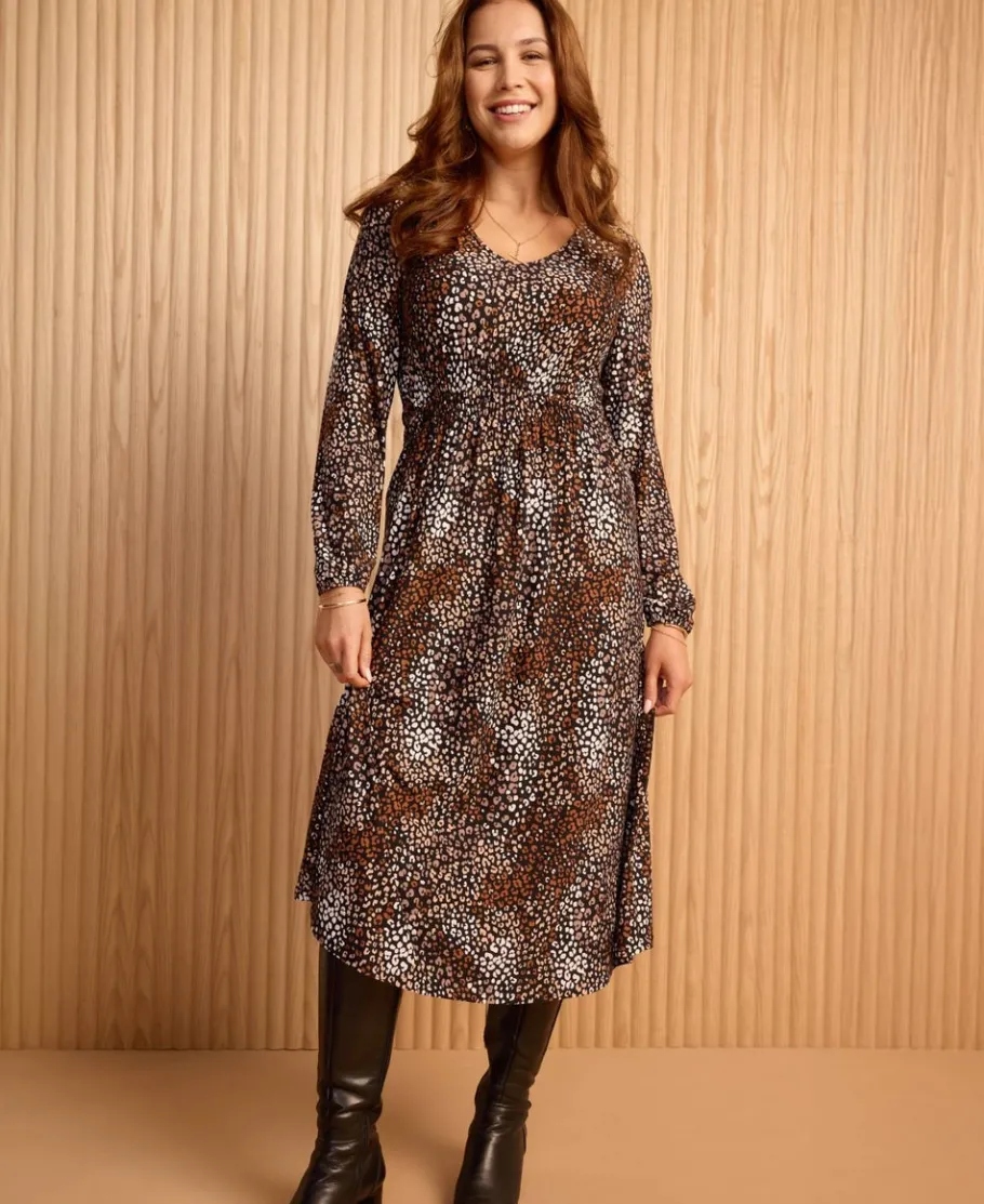 Discount Women's Soft Touch V-Neck Midi Dress Women Dresses