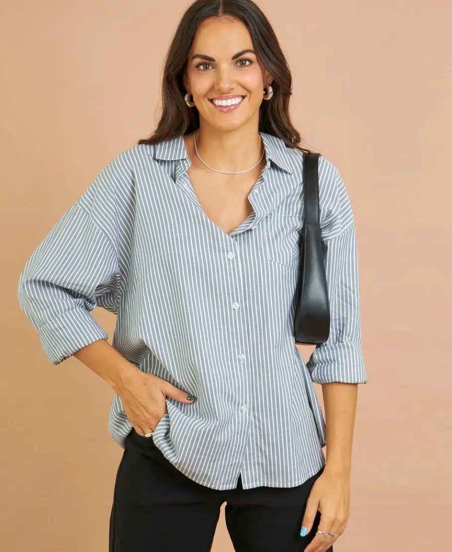 Best Women's Stripe Shirt Women Tops