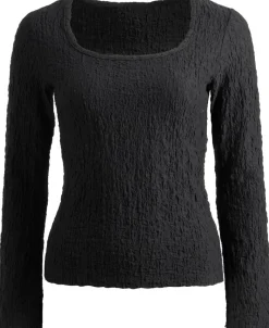 Outlet Women's Textured Fluted Sleeve Top Women T-Shirts|Tops