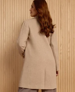 Discount Women's Textured Mid Length Coat Women Jackets & Coats