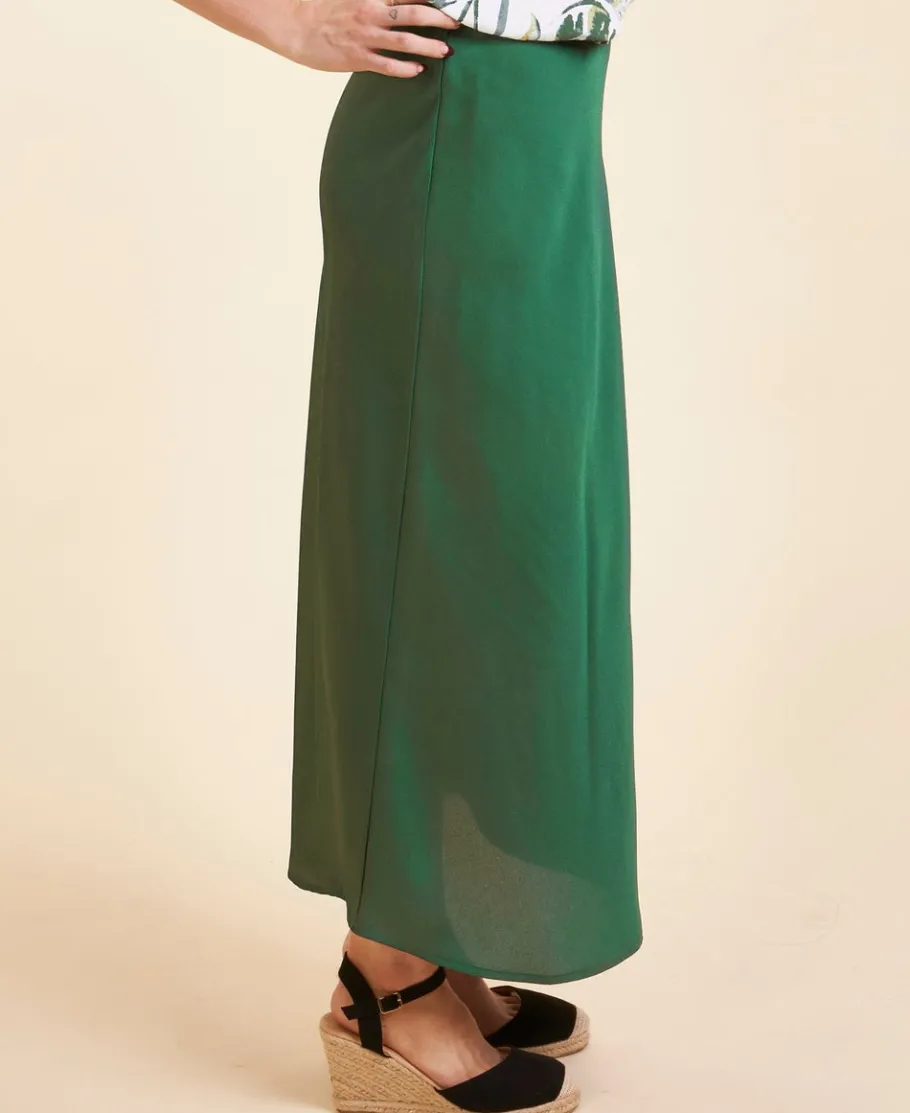 Discount Women's Textured Satin Skirt Women Skirts