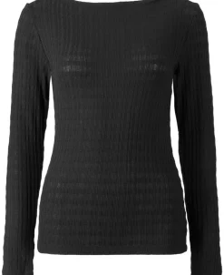 Fashion Women's Textured Stripe Slash Neck Top Women T-Shirts|Tops