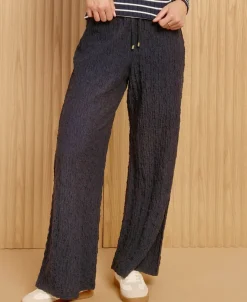 Best Women's Textured Tie Waist Pant Women Pants & Leggings