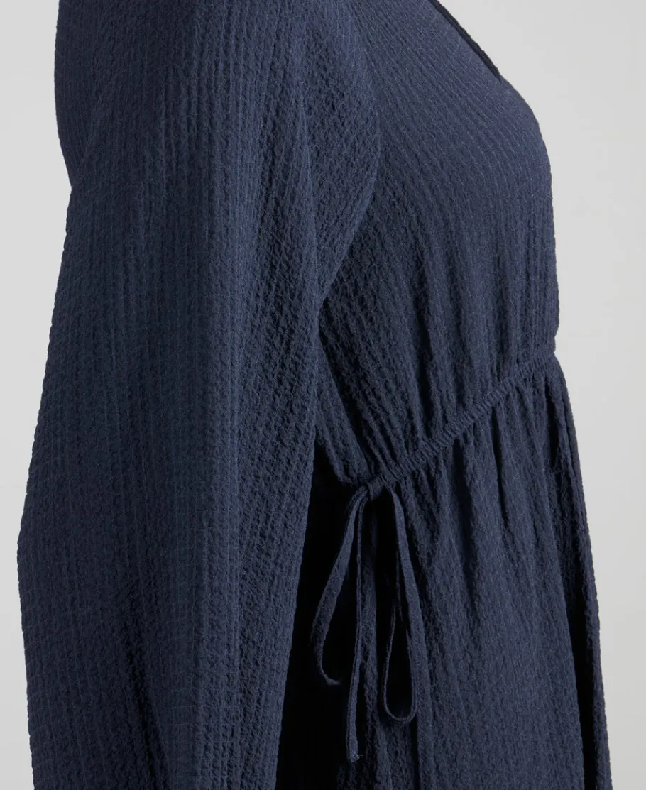 Fashion Women's Textured Tie Waist Dress Women Dresses