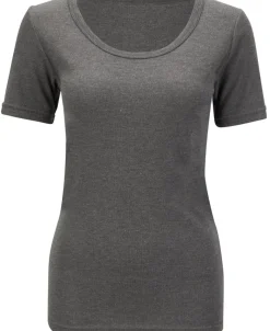 Hot Women's Thermo Scoop Neck Thermal Short Sleeve Top Women Thermals|Women'S Thermals
