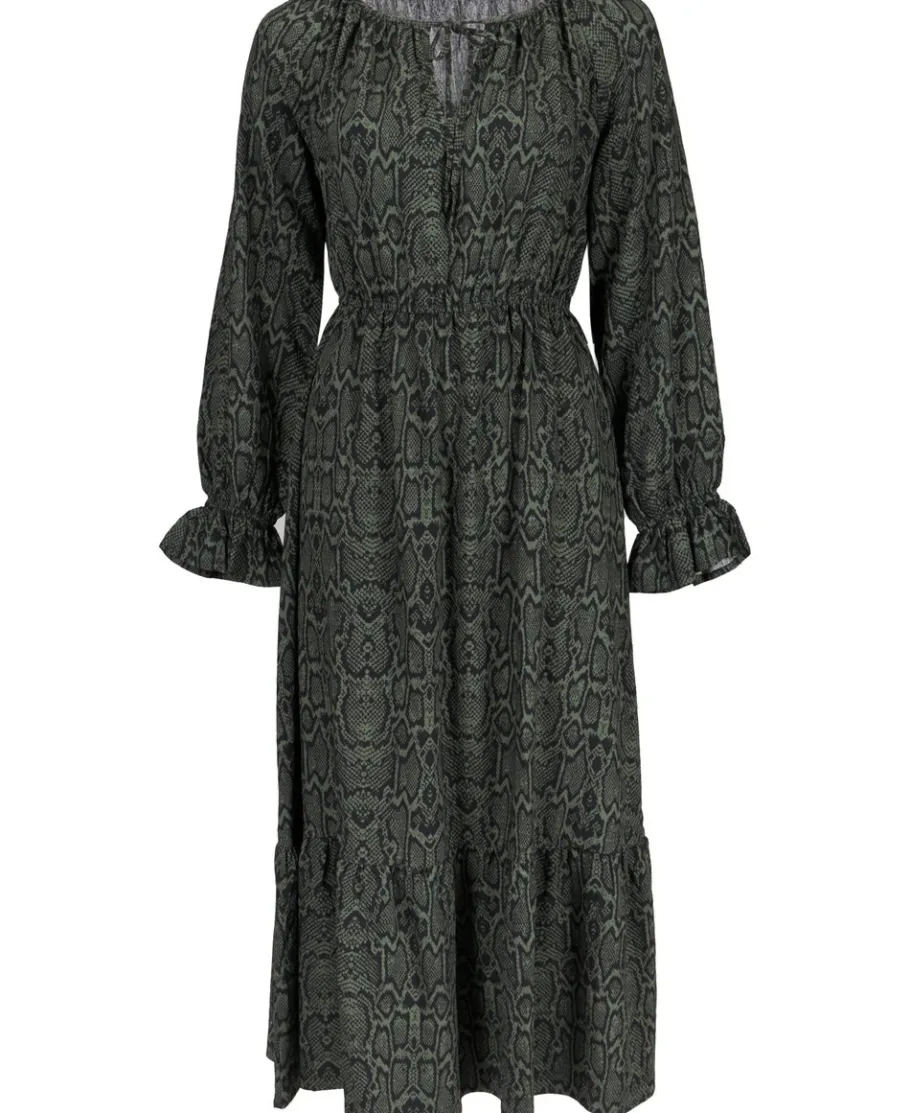 Outlet Women's Tie Neck Tier Midi Dress Women Dresses
