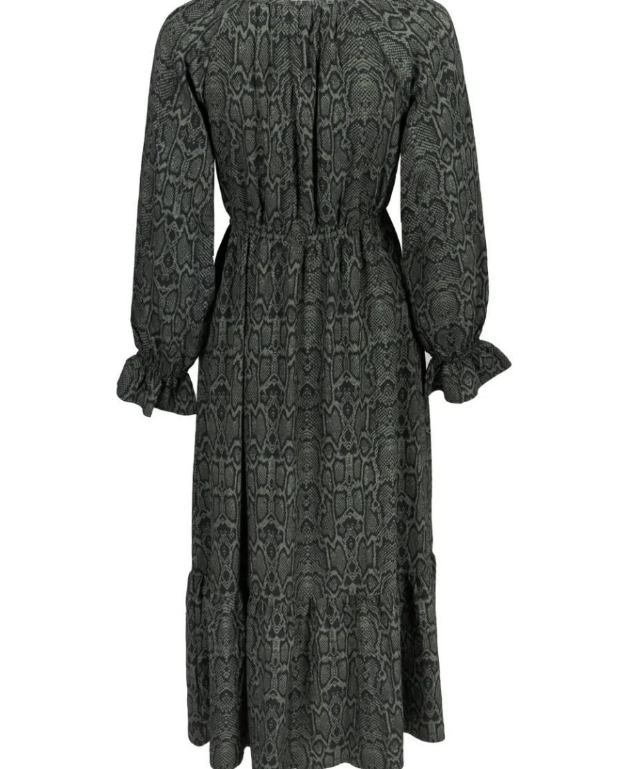 Outlet Women's Tie Neck Tier Midi Dress Women Dresses