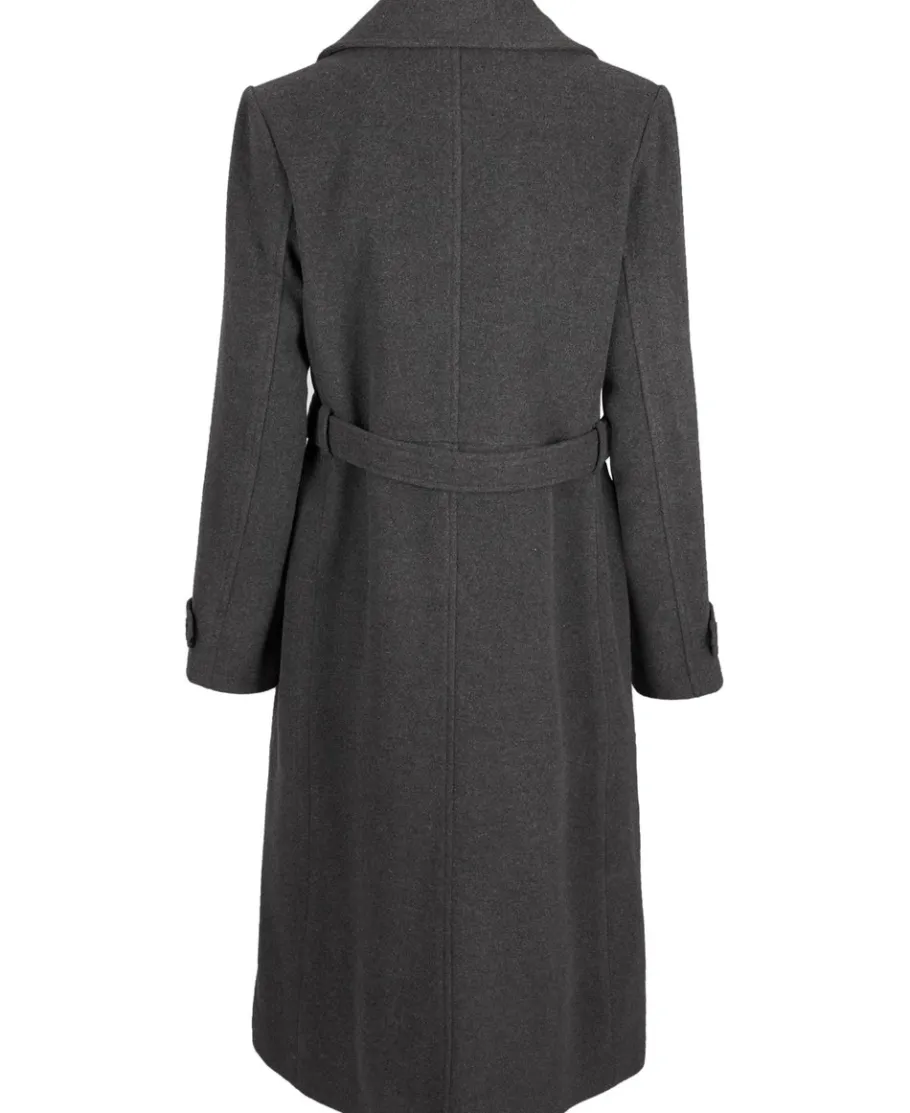 Clearance Women's Tie Waist Longline Coat Women Jackets & Coats