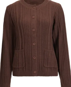 Hot Women's Variegated Rib Knit Cardigan Women Knitwear