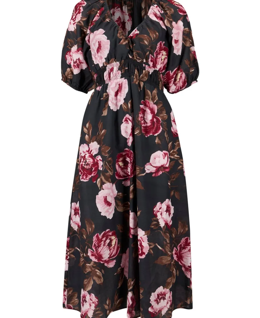 Fashion Women's V-Neck Floaty Midi Dress Women Dresses