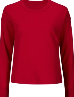 Online Women's Waffle Crew Neck Long Sleeve Top Women T-Shirts|Tops